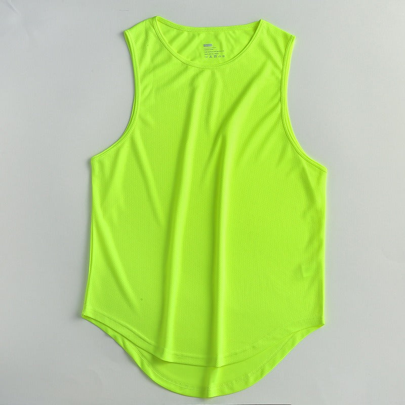 Summer Marathon Quick Dried Sports Tank Top Mens Sleeveless Canister Running Training Basketball Loose Fit Tank Top - E-Esther Clothing Store