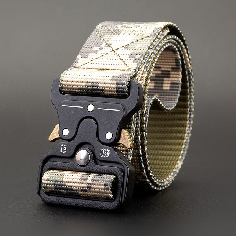 Cobra Tactical Belt Mens Outdoor Nylon Buckle Belt Student Military Training Cargo Pants Belt - E-Esther Clothing Store