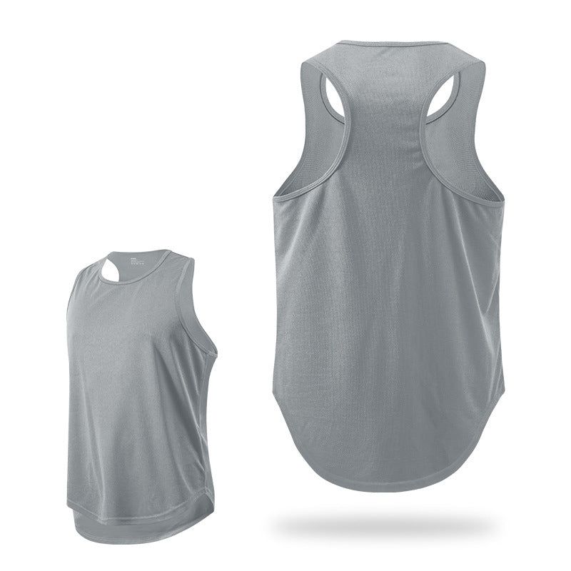 Summer Marathon Quick Dried Sports Tank Top Mens Sleeveless Canister Running Training Basketball Loose Fit Tank Top - E-Esther Clothing Store