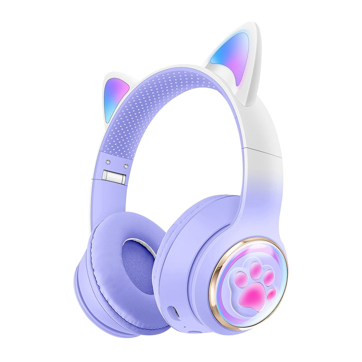 Luminous Cat Ears Cute Space Cabin Head Mounted Bluetooth Earphones Heavy Bass Gaming Wireless Earphones - E-Esther Clothing Store