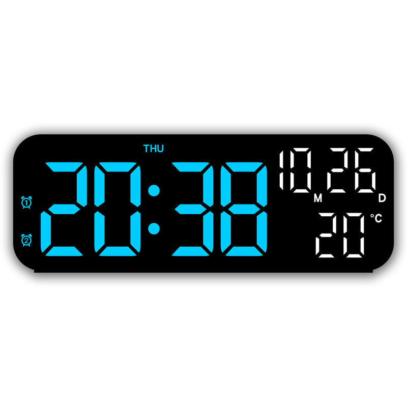 Digital Alarm Clock with Temp, Date, Week. Night Mode. Voice - controlled. 12/24H LED - E-Esther Clothing Store