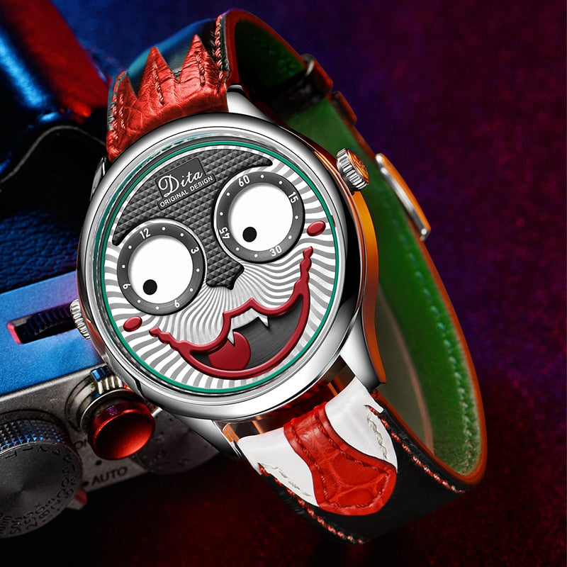 Joker Watch Men Top Brand Luxury Fashion Personality Alloy Quartz Watches Mens Limited Edition Designer Watch - E-Esther Clothing Store