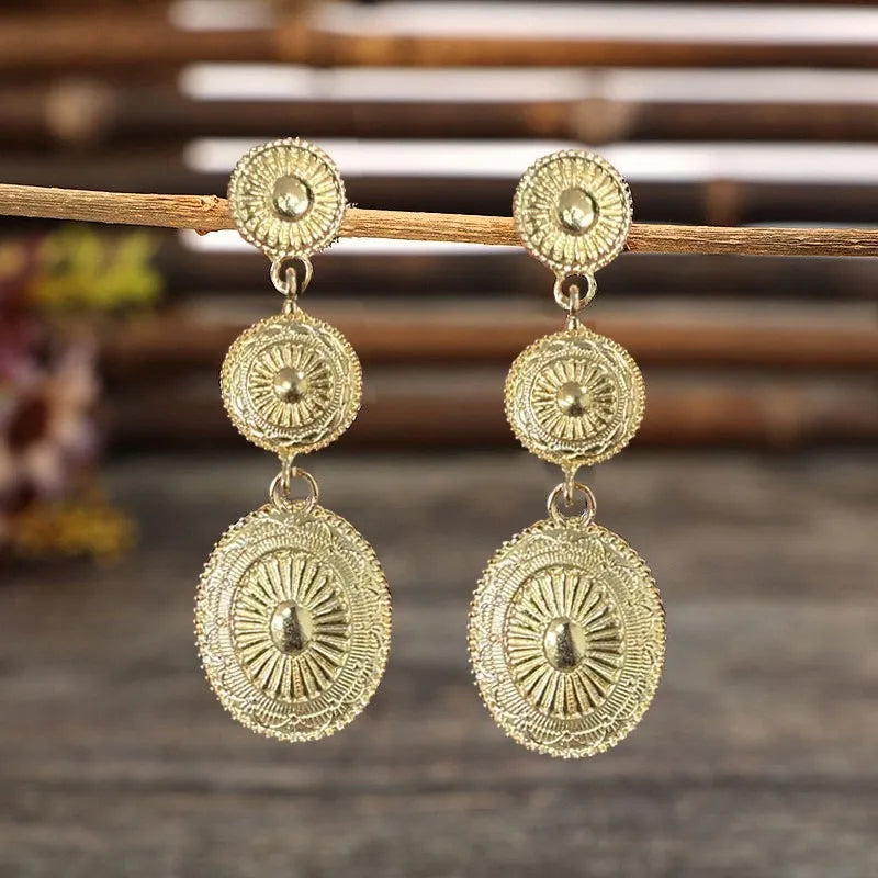 Vintage Alloy Dangle Earrings - E-Esther Clothing Store