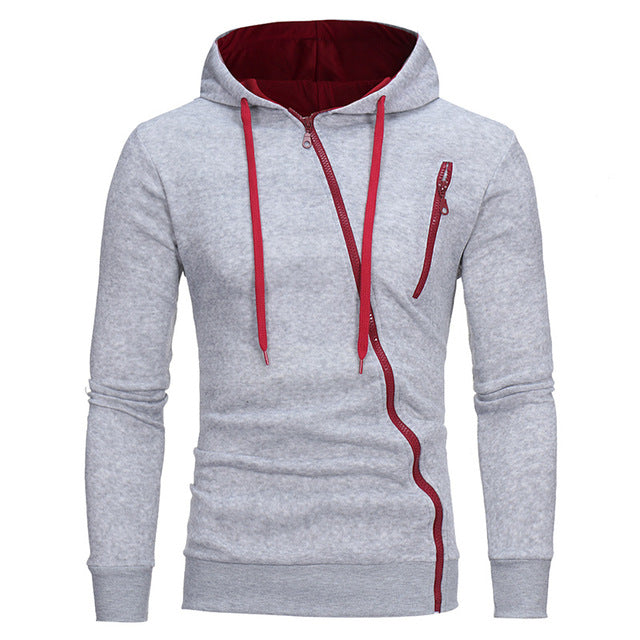 Casual Solid Tracksuit Zipper Hooded Sweatshirt Jacket +Sweatpants Mens Tracksuit - E-Esther Clothing Store