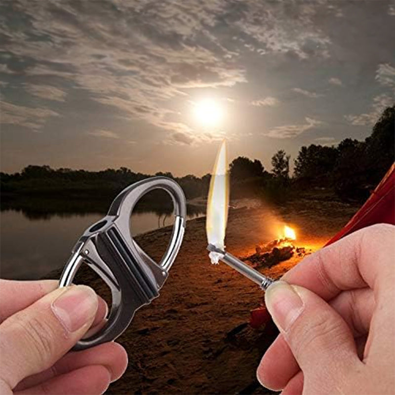 2025 Metal Keychain Lighter, ignite, waterproof, black - E-Esther Clothing Store