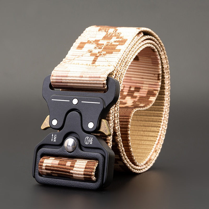 Cobra Tactical Belt Mens Outdoor Nylon Buckle Belt Student Military Training Cargo Pants Belt - E-Esther Clothing Store