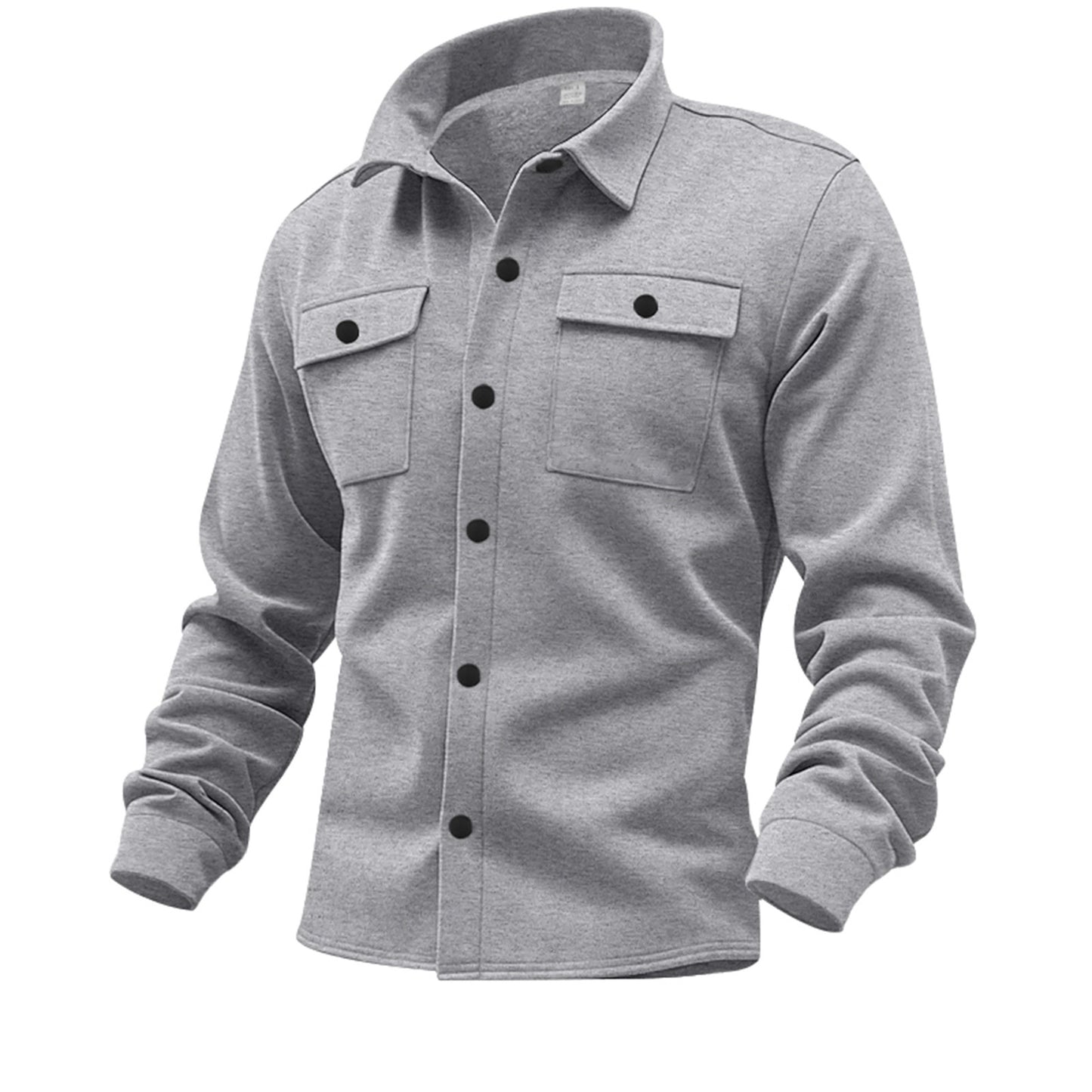 American casual men's single breasted solid color casual jacket jacket for men - E-Esther Clothing Store
