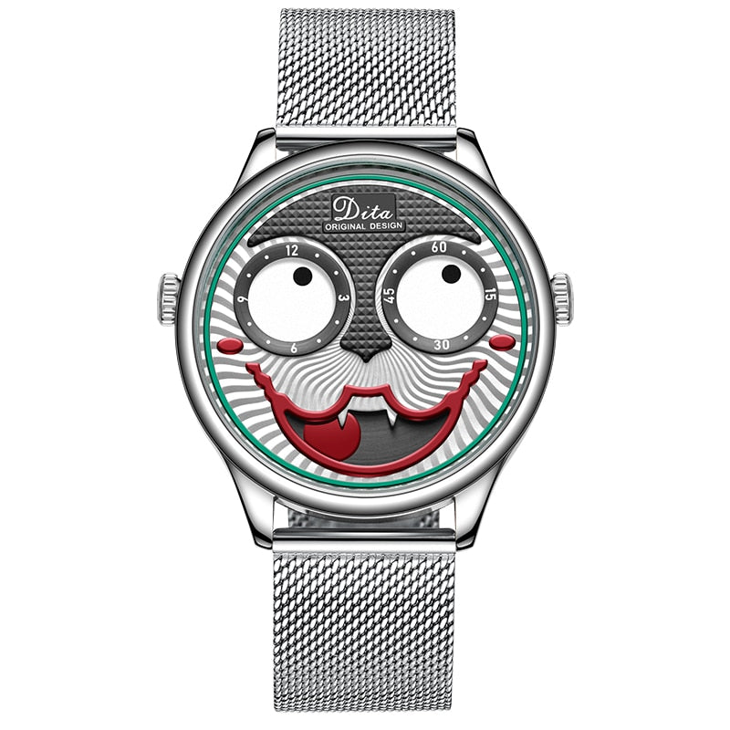 Joker Watch Men Top Brand Luxury Fashion Personality Alloy Quartz Watches Mens Limited Edition Designer Watch - E-Esther Clothing Store