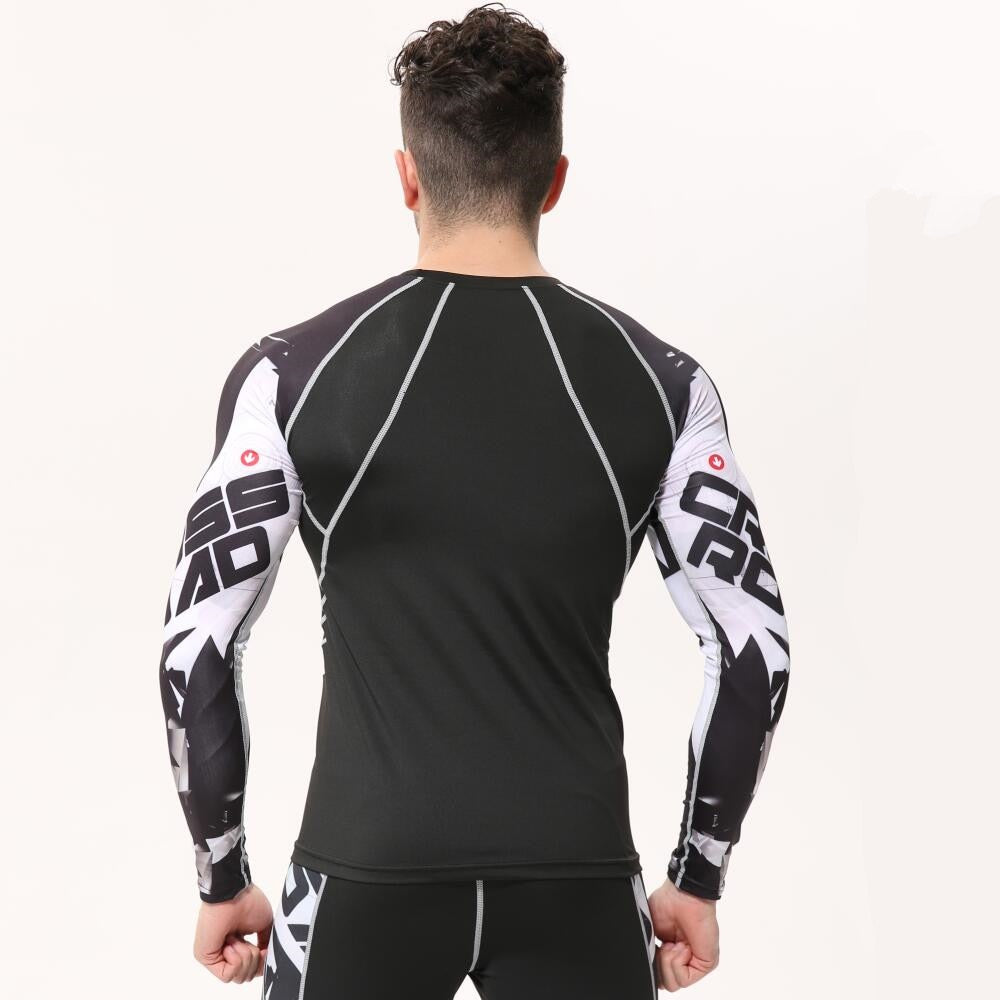 Mens Compression Shirts 3D Teen Wolf Jerseys Long Sleeve T Shirt Fitness Men Lycra MMA Crossfit T-Shirts Tights Brand Clothing - E-Esther Clothing Store