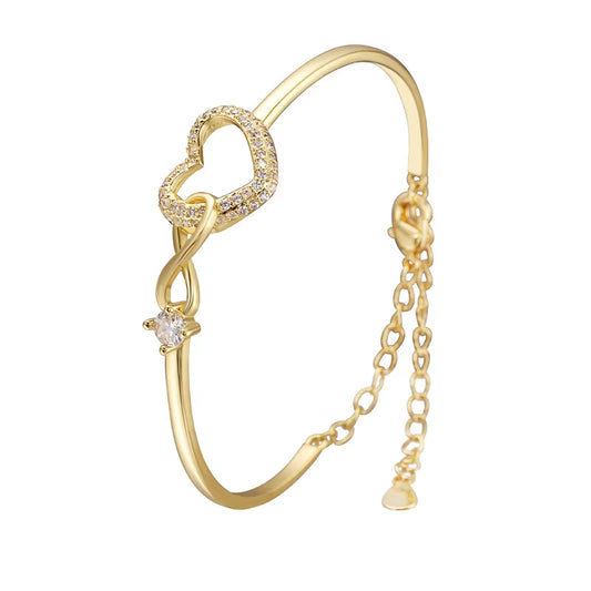 2025 Infinite - Symbol Hollow - Heart Bracelet for Daughter, with Gift Box, Ideal for Her Birthday Party and as an Adult Gift - E-Esther Clothing Store