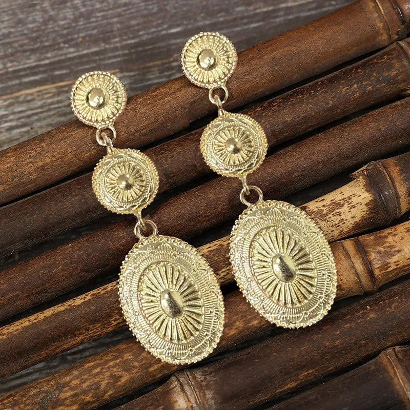 Vintage Alloy Dangle Earrings - E-Esther Clothing Store