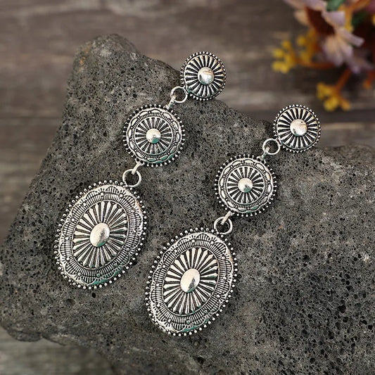Vintage Alloy Dangle Earrings - E-Esther Clothing Store