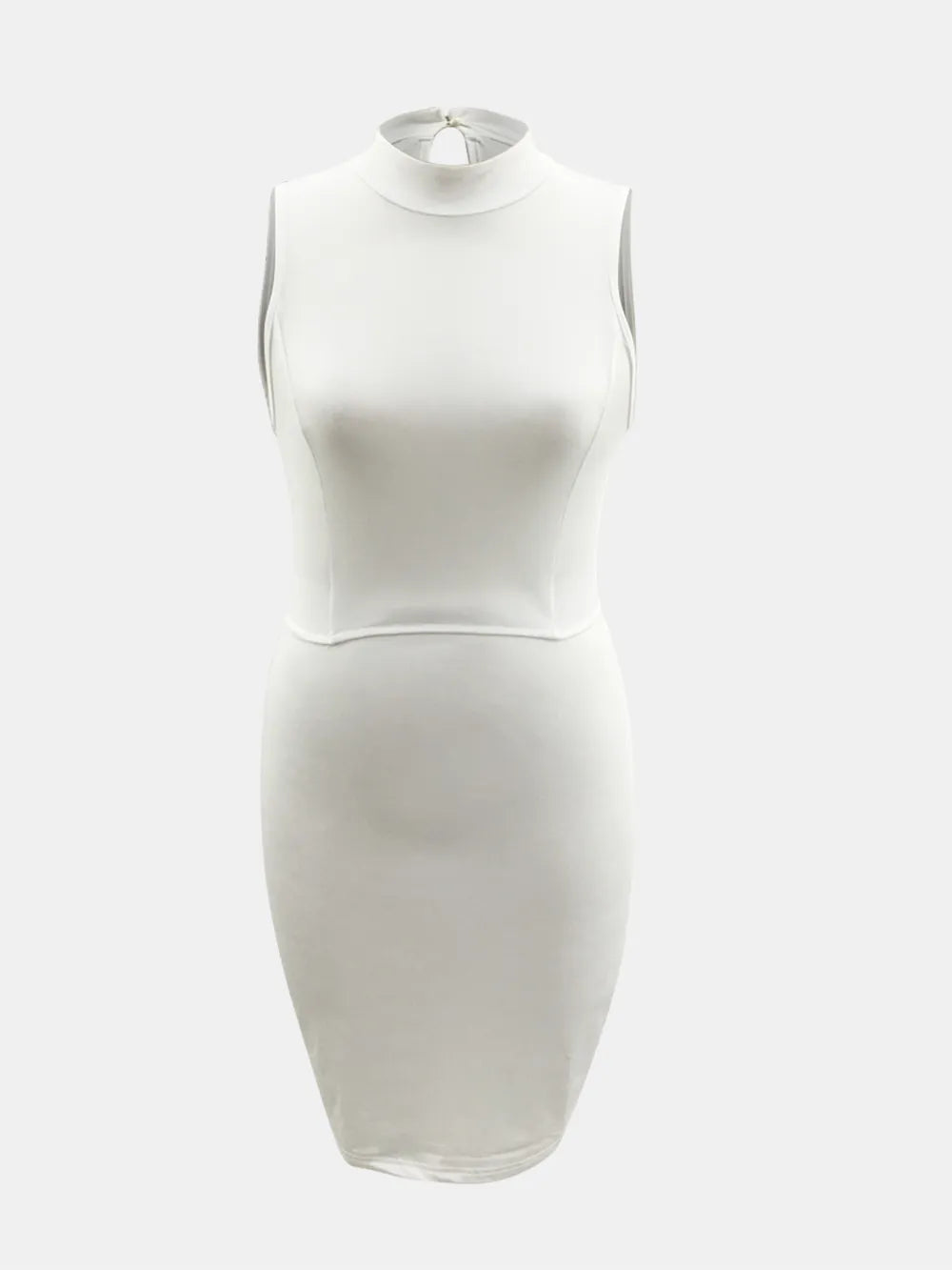 Cutout Mock Neck Sleeveless Dress - E-Esther Clothing Store