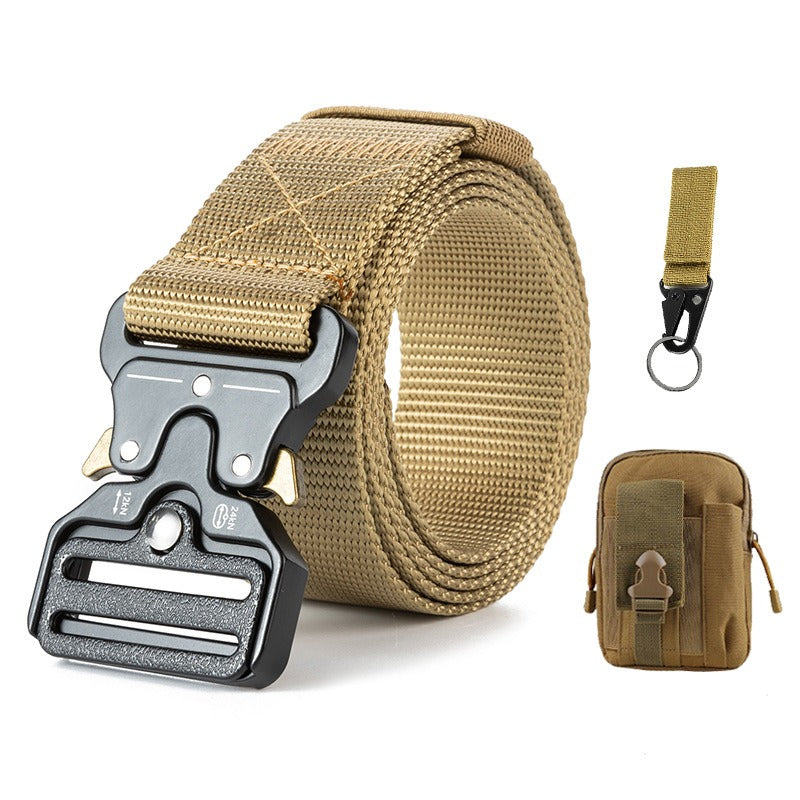 Cobra Tactical Belt Mens Outdoor Nylon Buckle Belt Student Military Training Cargo Pants Belt - E-Esther Clothing Store