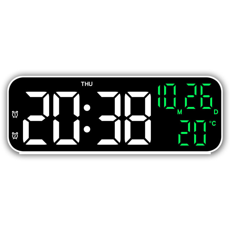 Digital Alarm Clock with Temp, Date, Week. Night Mode. Voice - controlled. 12/24H LED - E-Esther Clothing Store
