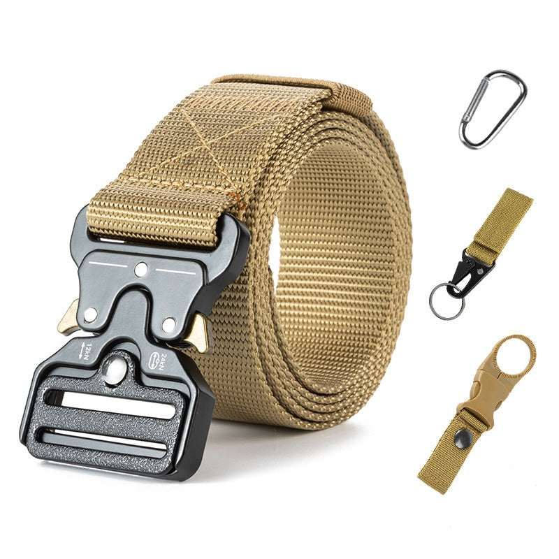 Cobra Tactical Belt Mens Outdoor Nylon Buckle Belt Student Military Training Cargo Pants Belt - E-Esther Clothing Store