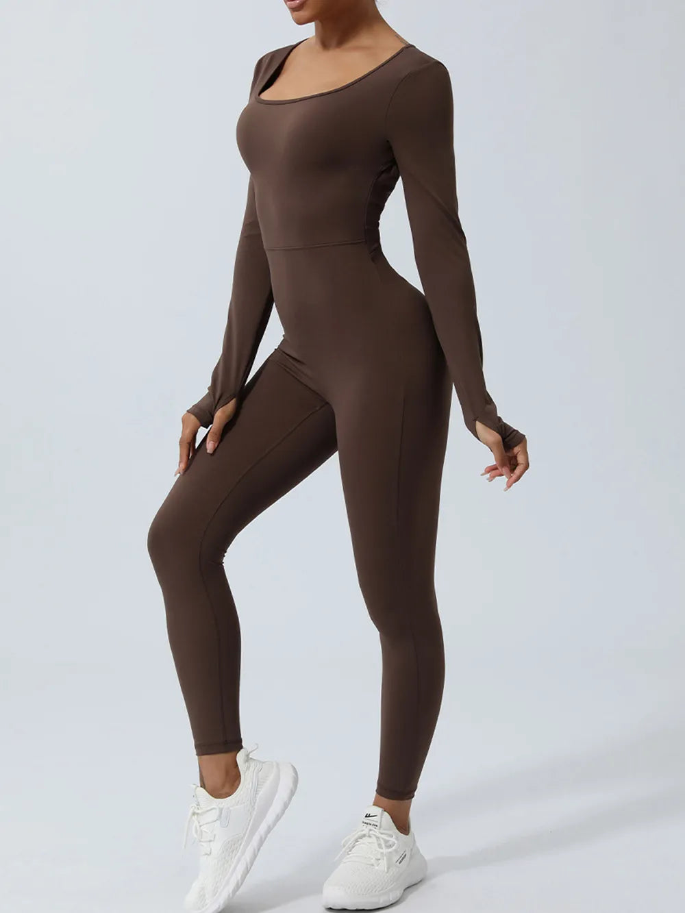 Twisted Backless Long Sleeve Jumpsuit - E-Esther Clothing Store